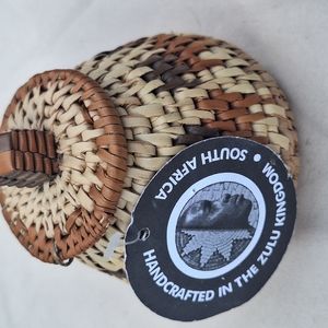 Handcrafted Zulu Basket with Lid